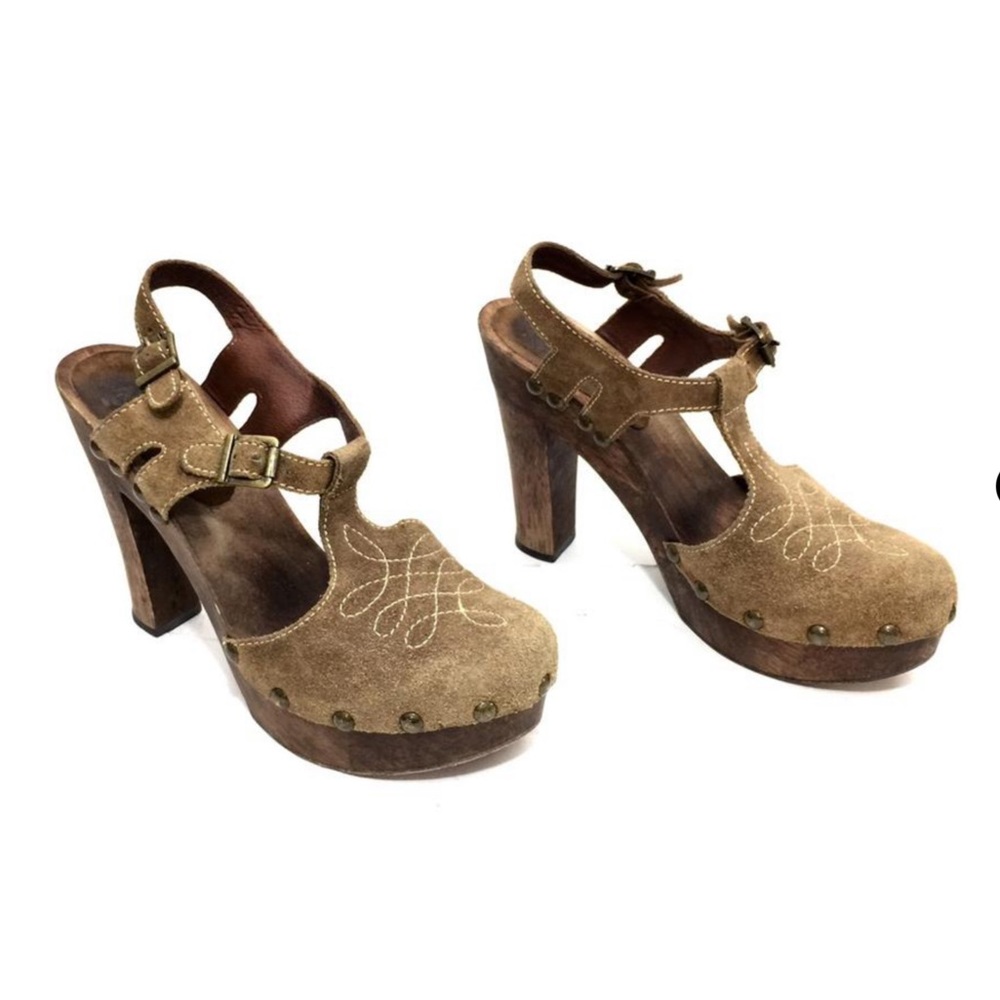 Micheal Kors double buckle leather clogs - Picture 3 of 6